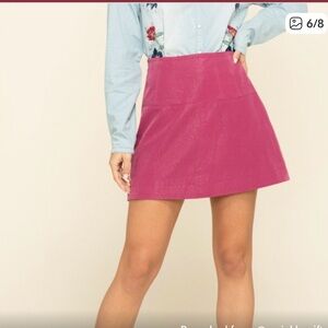 Free People Fuchsia Mini Skirt
